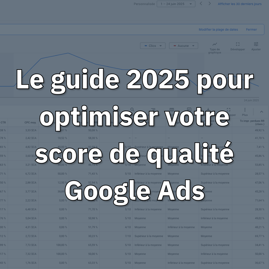 Illustration de l’optimisation du score de qualité sur Google Ads